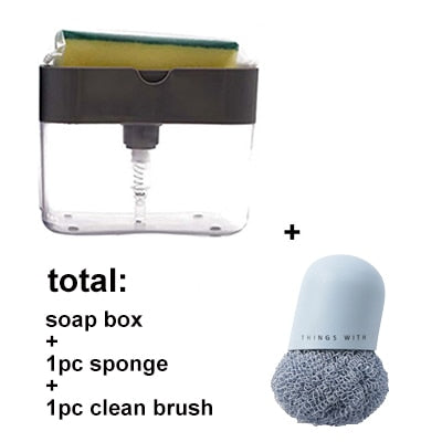 Liquid Soap Dispenser With Washing Sponge